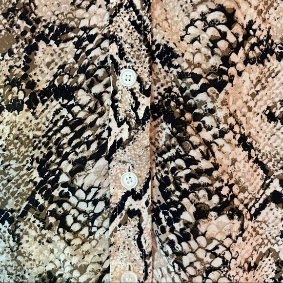 Talbots Snakeskin Print Button Down Shirt - Picture 7 of 9